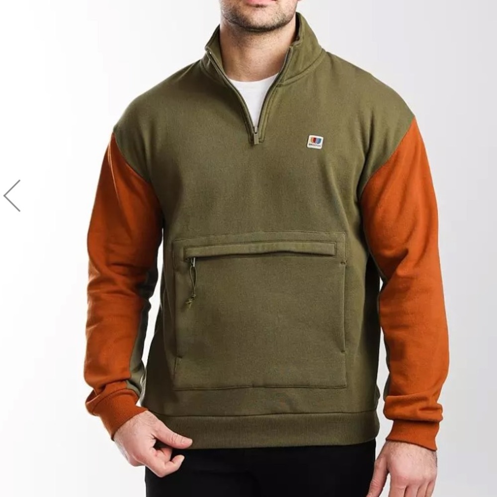 NEW BRIXTON Alton Quarter Zip Pullover Size: Large